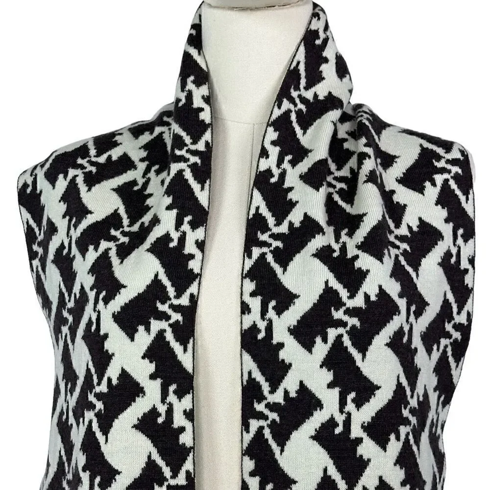 Juicy Couture Houndstooth Wool Scarf